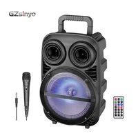 

8 Inch Portable Speakers With Disco Ball Light Show/BT Usb plastic sound box