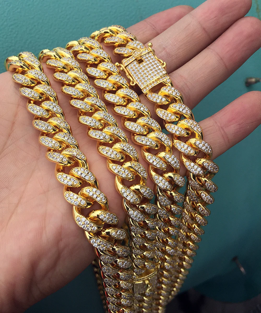 

Urban Jewelry CZ Micro Pave Bling Bling Hip Hop Choker Chain