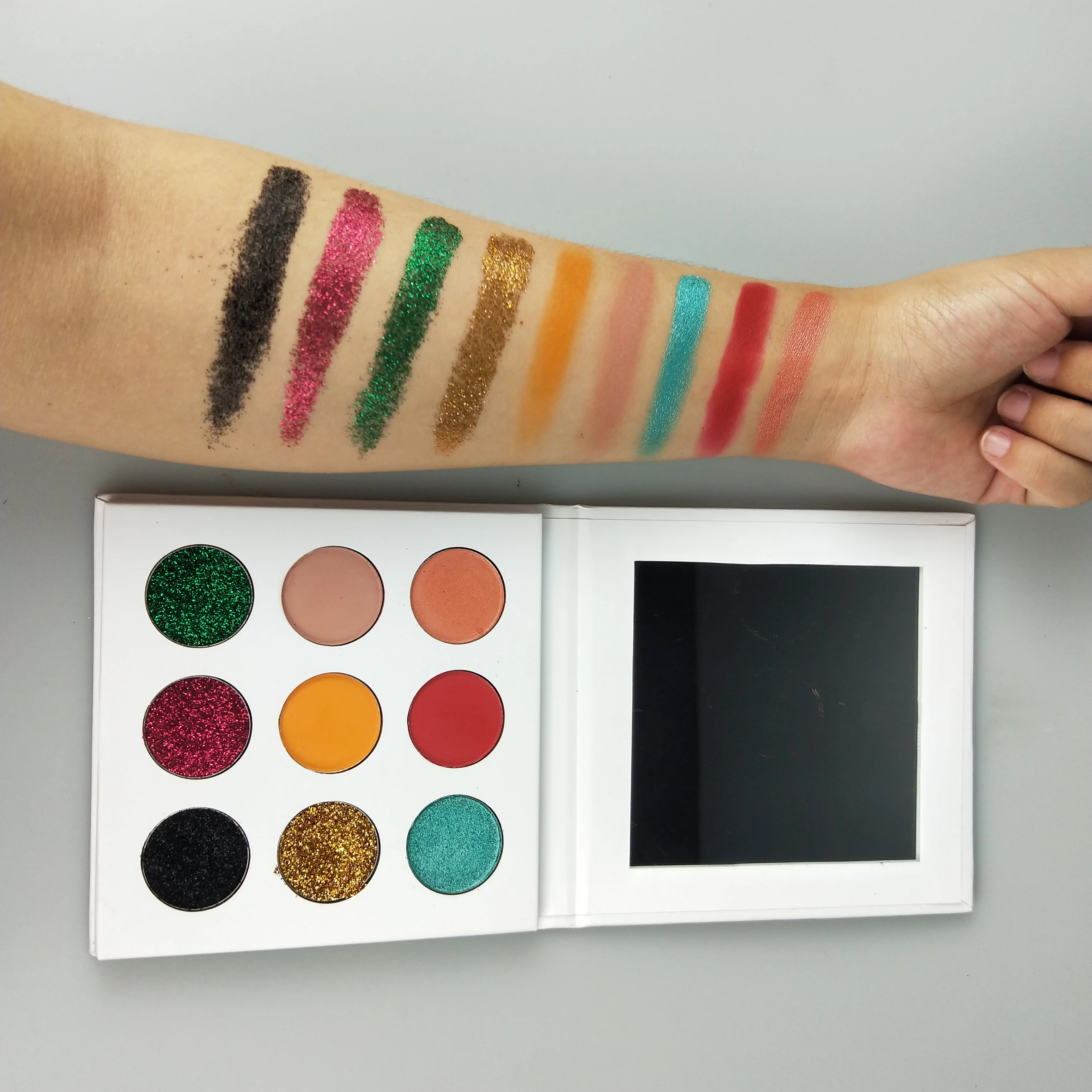 

Custom Your Own Colors Eyeshadow Palette DIY 9 12 15 18 Pan Custom Label Vegan Cosmetics Eyeshadow