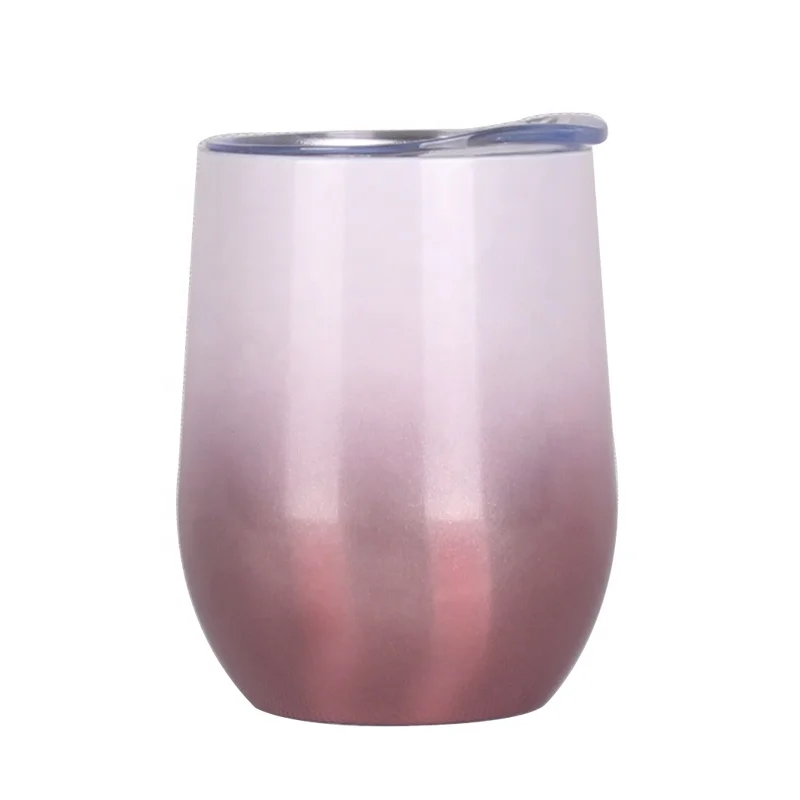
Rose gold Wine Stainless Cup Tumbler 12oz Vacuum Insulated party cup 350ml thermal red wine mug 