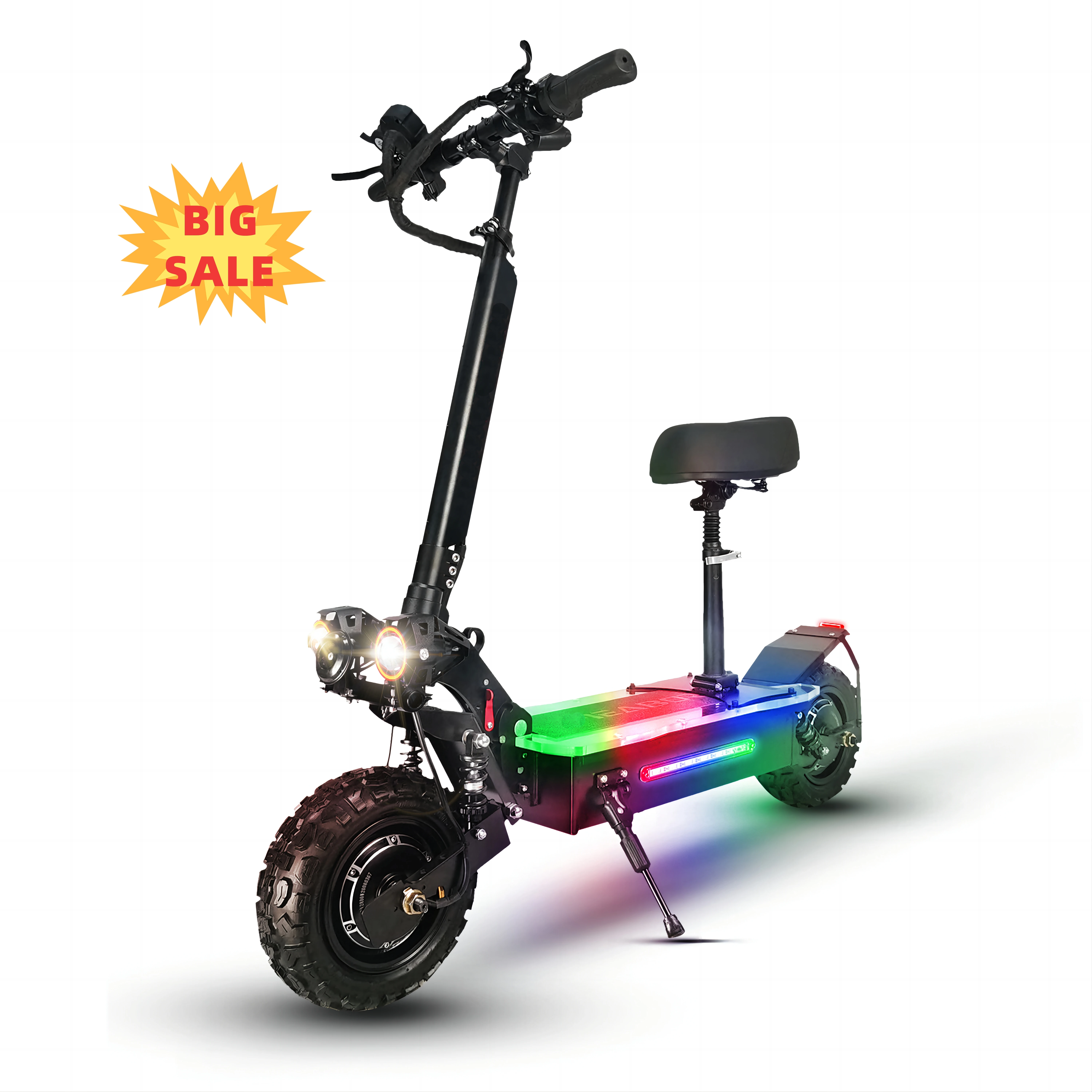 

Fast USA stock free shipping long range 60-80km 11 inch off road tires 5600w 60v 27ah scooter electric dual motor for adults