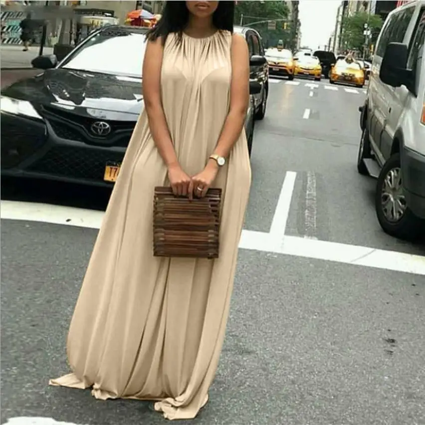 

Women Vintage Halter Maxi Dress Celmia 2021 Bohemian Floral Print Sleeveless Off Shoulder Long Elegant Party Dresses 5XL, Many