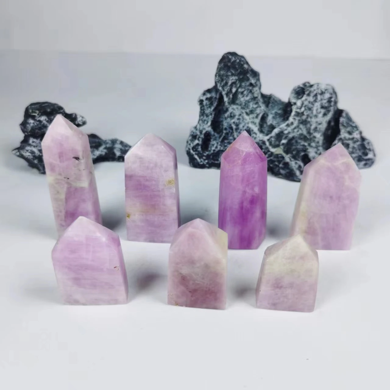 

Kunzite Crystals Healing Stones Natural Gem Stone Decorations Kunzite Point Tower For Sale