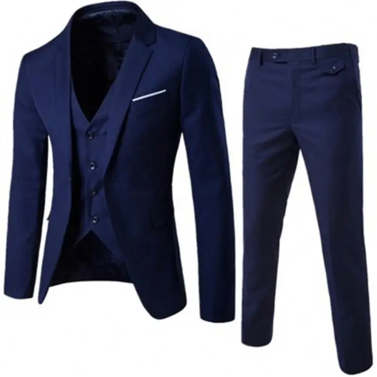 

Men's business Suit Fit latest slim fit business formal wedding 3 piece blazer suit set for men, As picture showed