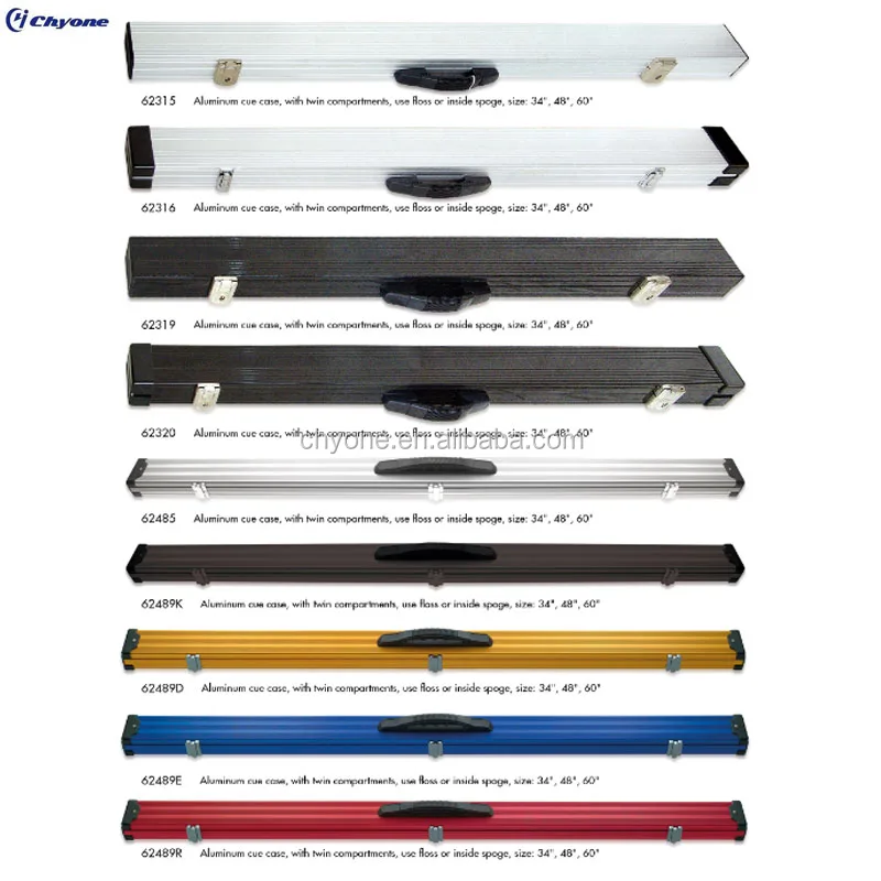 Chyone Aluminum 47inch / 59inch / 61inch Cheap 1pc Snooker Cue Case 3/4