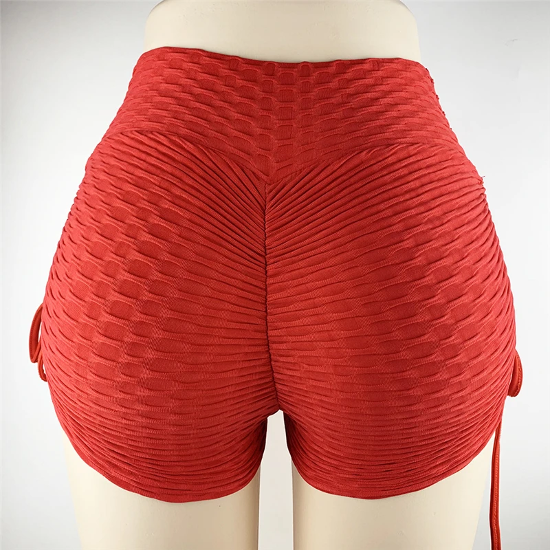 Wholesale Booty Scrunch Butt Shorts High Waist Sexy Women Tight Shorts Spandex Pantalones Cortos