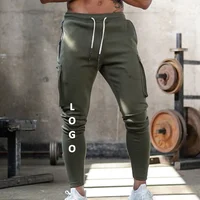 

2020 Fashion Simple Multi Pocket Sports Overalls Men Camouflage Fitness Pants Running Training Pants