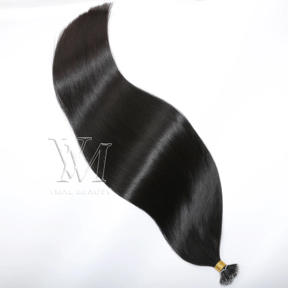 

VMAE Mongolian Raw Virgin Double Drawn Pre Bonded Hair 1B# Silk Straight 30inch Micro Nano Ring Loop Human Hair Extensions