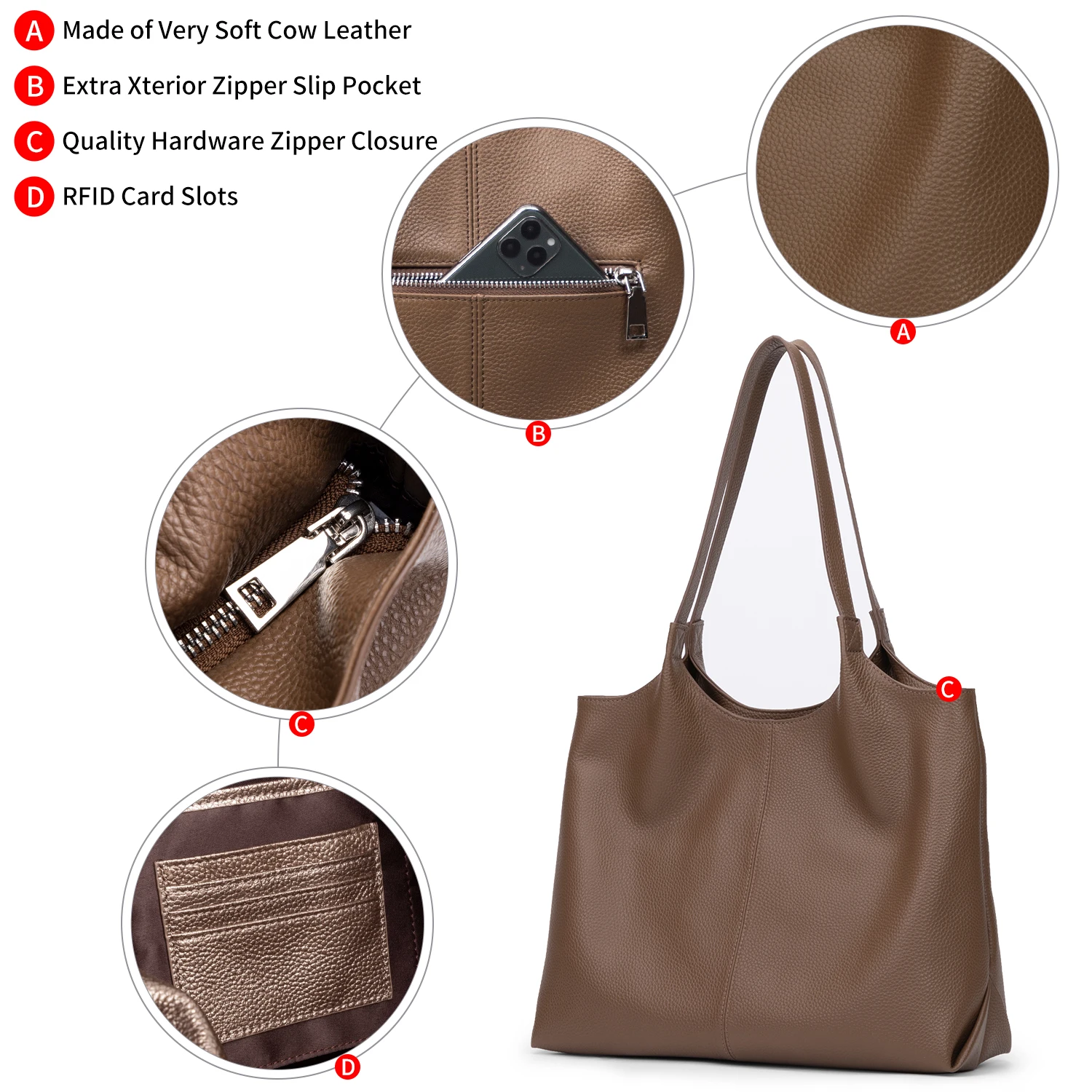 2020 Stylish Dubai Handbag Soft Genuine Leather Large Utility Travel ...