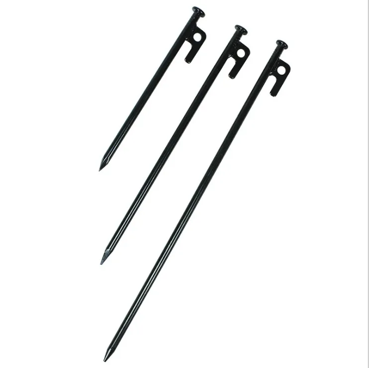 

Galvanized Rust Resistant Solid Steel String and Tent Pegs Stakes Perfect for Outdoor Camping Tents With Staight Line