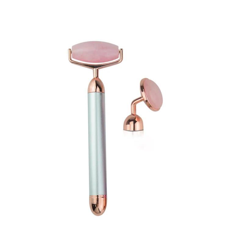 CE Waterproof Electric Vibrating Rose quartz roller