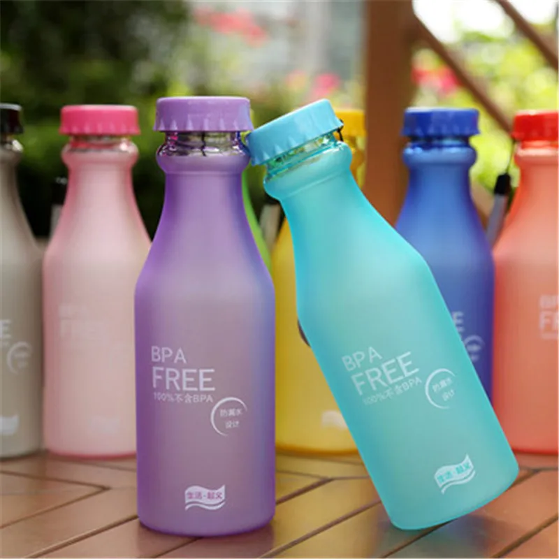 

550ML Candy Color BPA Free Bottles Leak-proof Drinking Cup Kettle Outdoor Sports Water Bottle for Travel Running Camping