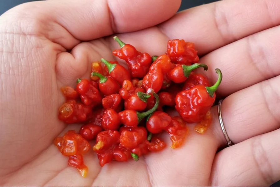 Dried Guajillo Chiles on Wooden Table