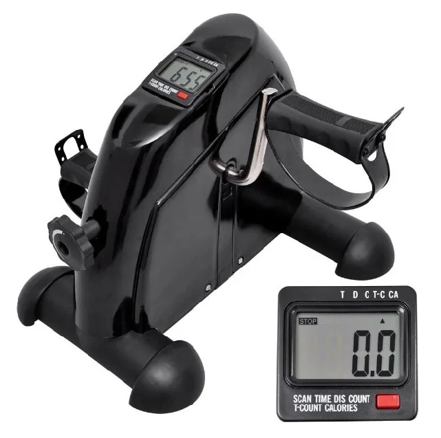 

New Arrival Latest Design Under Desk Bike Pedal Exercise Rehabilitation Electric Electronic Mini Exercise Bike, Black and grey