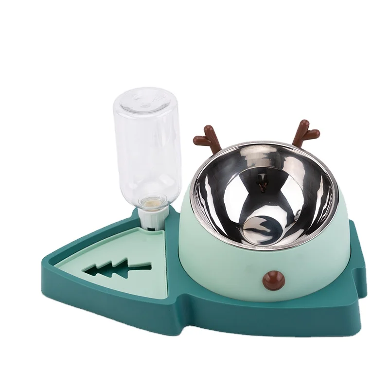 

Wholesale slow feeder dog bowl Automatic cat feeder and water dispenser dog food feeder, Green