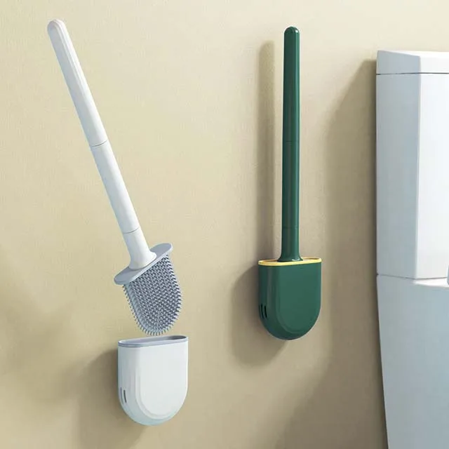 

High Quality Foldable Soft Wall-mounted Silicon Toilet Brush