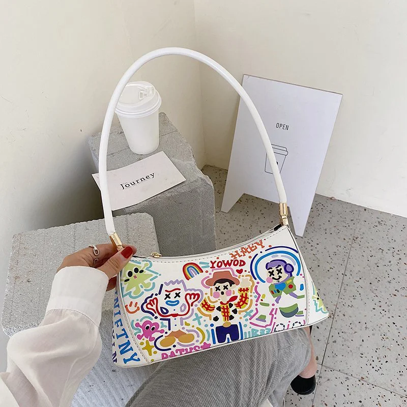

Newest Geometric Tote Women Bag Women Shoulder Crossbody Messenger Bag Graffiti Bag