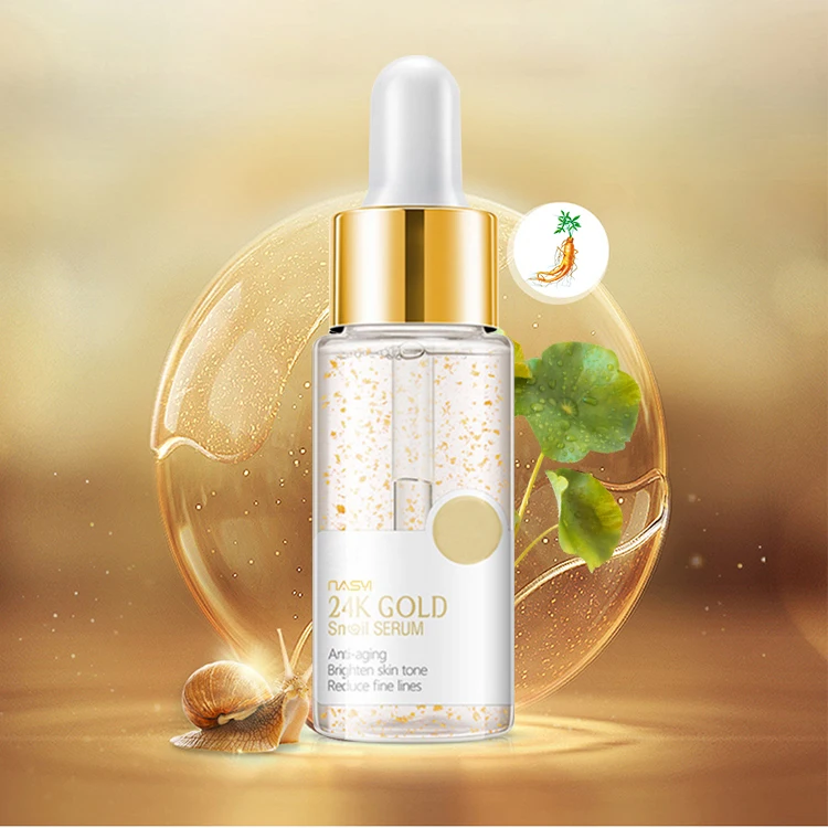 

Organic 24K Gold Snails Vitamin C Moisturizing Anti-aging Skin Care Hyaluronic Acid Serum
