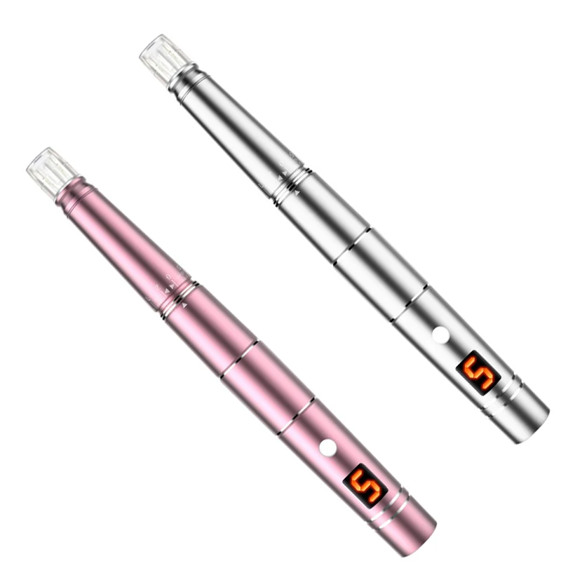 

VKK Electric Micro Needle Pen Wireless 12 Pins Microneedling Derma Stamp Pen, Rose gold