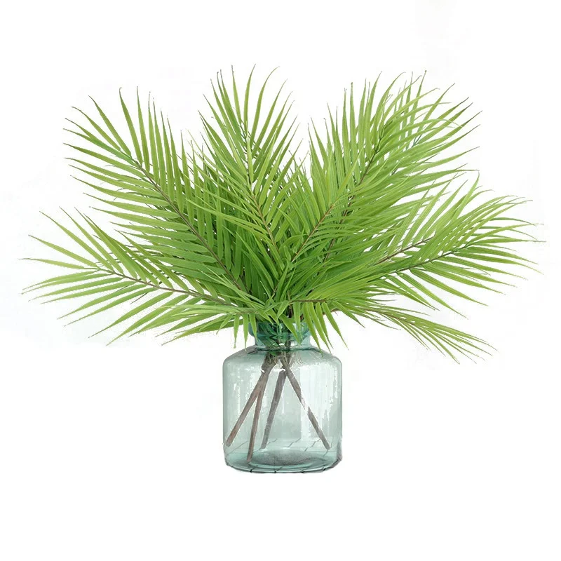

B14379A Palm Plant Tree Artificial Bonsai Tree Artificial Palm Tree Leaves, Green