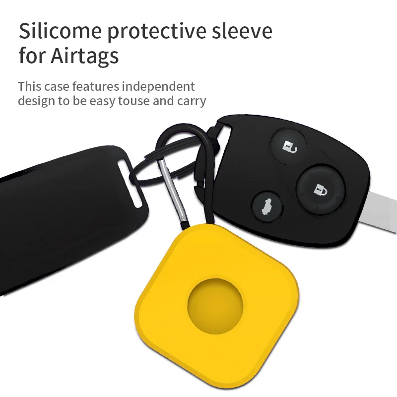 

2021 wholesale in shock new trend for apple dog gps tracking device collar airtags case with key ring