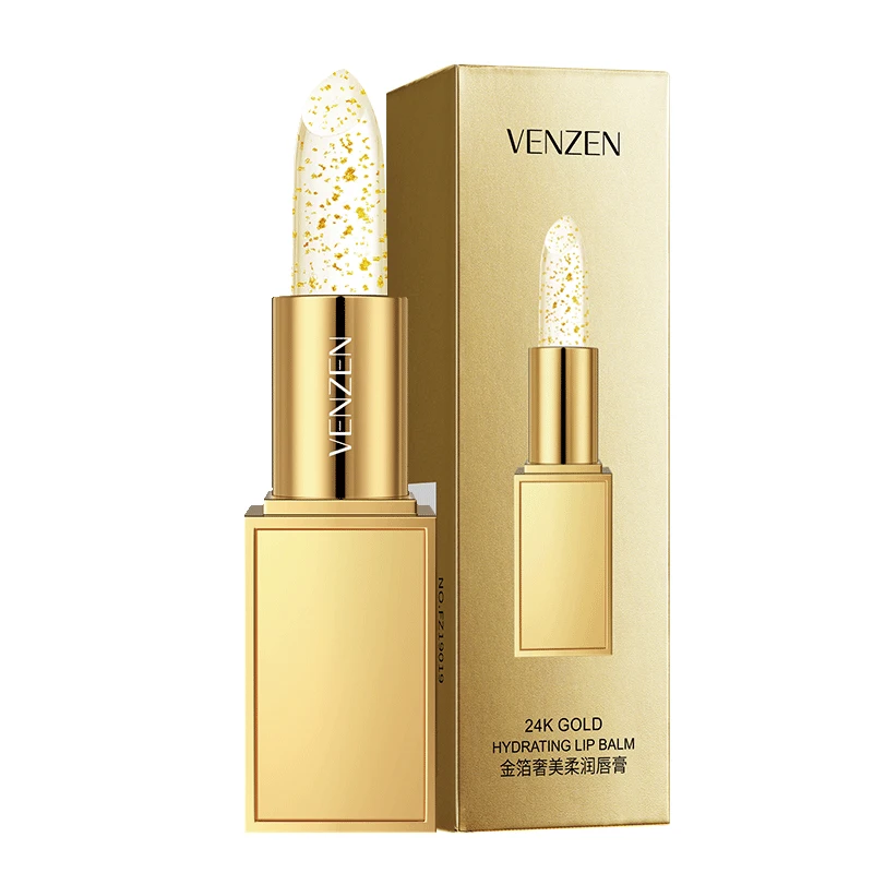 

VENZEN lip care Lipstick Organic 24k gold Moisture lip balm OEM