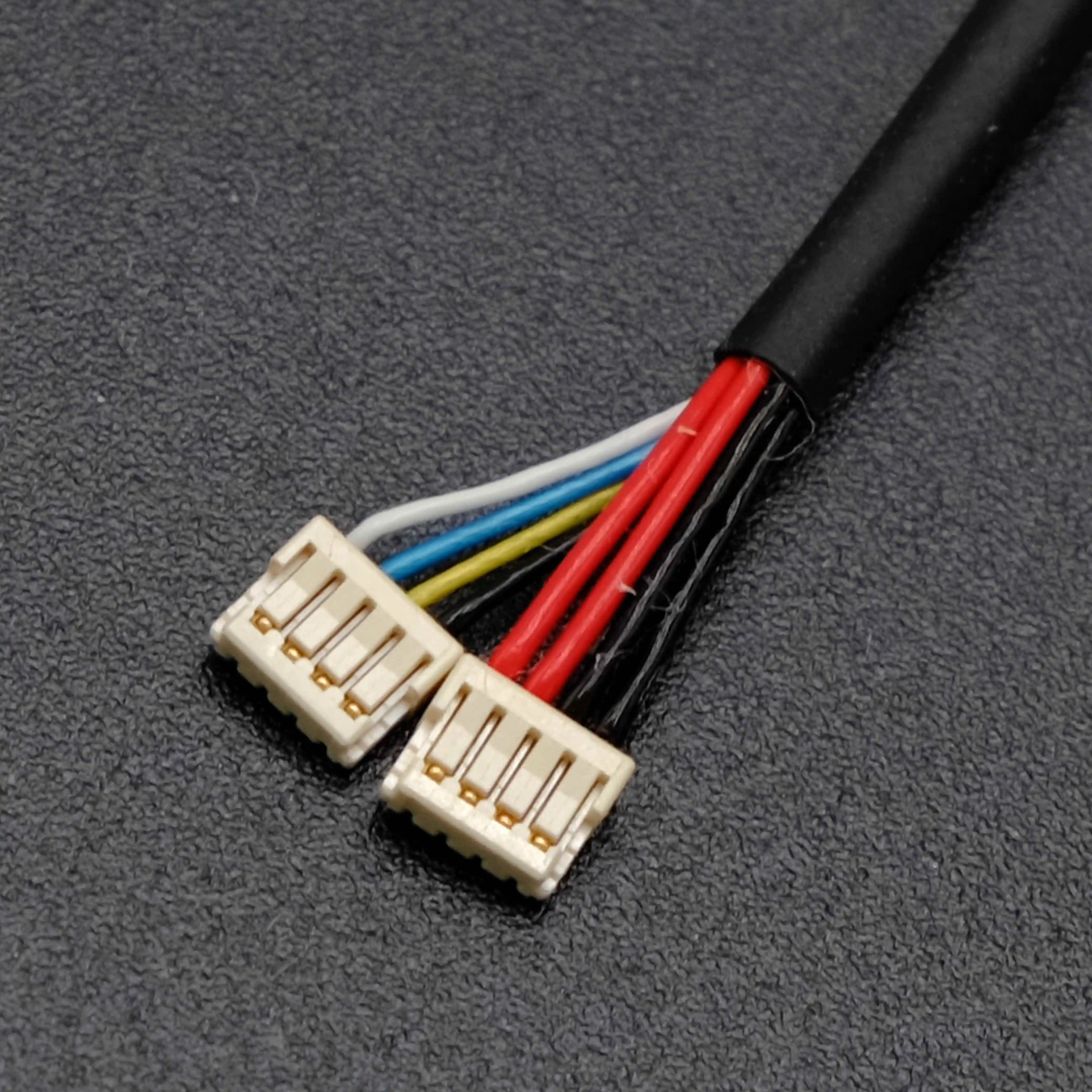 h080004 4 针 0.8 螺距电线连接器 ul10064 跨插线电缆组件公对母线束