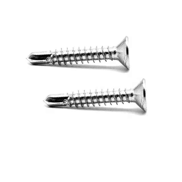 
1022A factory price white blue galvanized countersunk head self drilling screw 4.2*13 