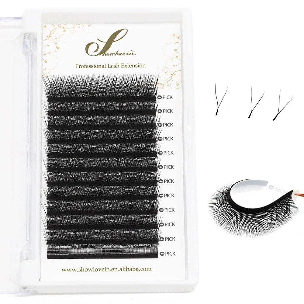 

Eyelash Manufacturer Custom Eyelash Extension Professional Y Lash C Curl Lash Extensions, Natural black