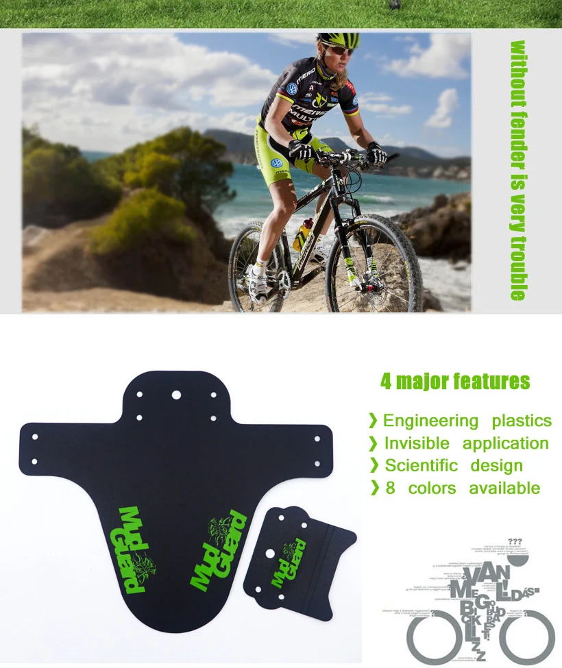 HOUSON Foldable Bike Mudguard | Universal Fit For 26" To 29" MTB & Road Bikes | Lightweight, Mounts On Seat Tube - View #7