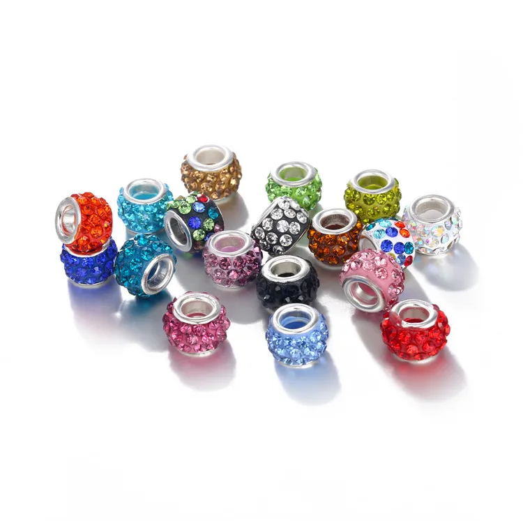 

Wholesale Big Hole Loose Beads For Jewelry Making Rondelle Bead Bracelet Spacers Bead Stopper Bracelets, Picture