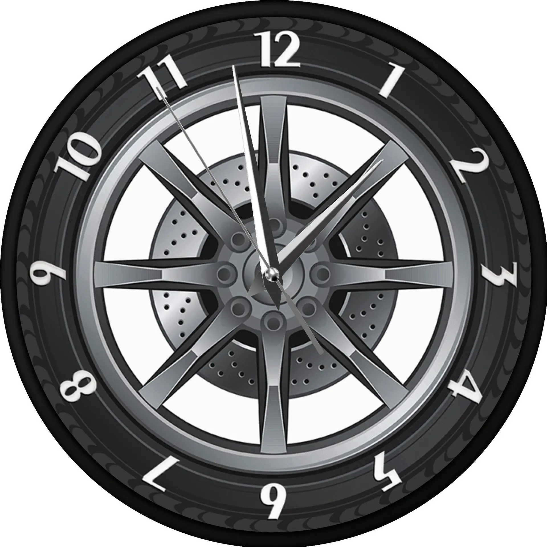 

Wholesale High Quality Modern Creative Living Room Decoration Metal Wheel Shape Led Digital Clock