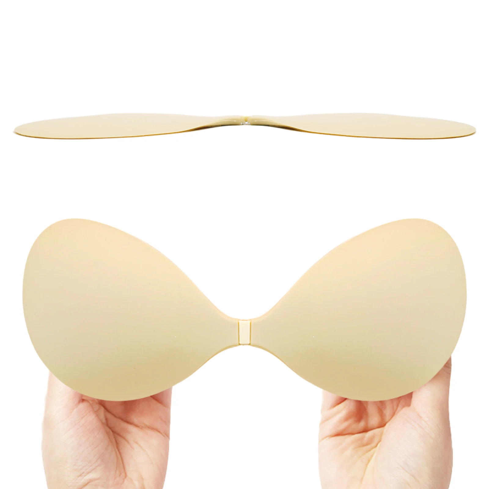 Ultimate Comfortable Strapless Silicone Push-Up Bra Breathable Invisible Front Closure Seamless Design Discretion Guaranteed