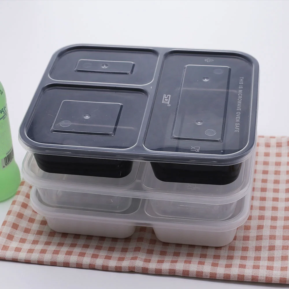 

warm food takeaway container 3 compartment food box meal prep box lunch box disposable