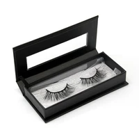 

Private Label 3d Mink Eyelashes Custom False Eyelash Packaging Box Empty Black Glitter Magnetic Lash Tray Box