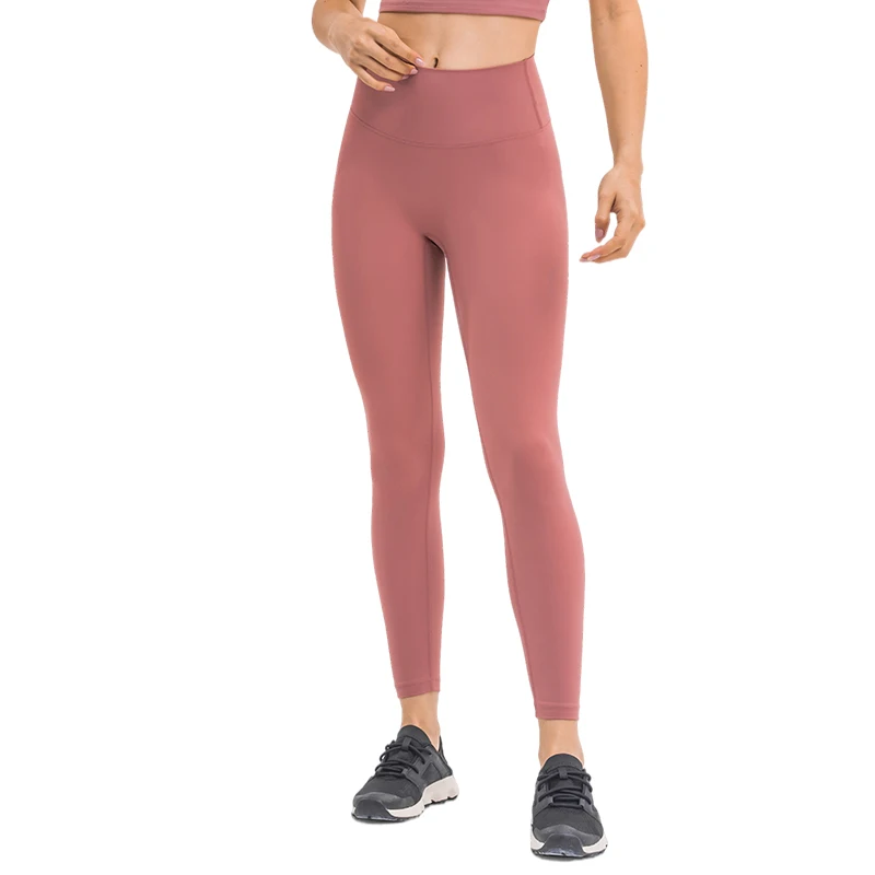 

2021 Trendy No Front Seam High Waist Yoga Pants Custom Ladies Compression Gym Tights Women Squat Proof Colorful Leggings, 39 colors available