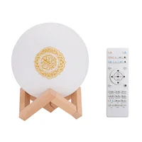 

Hot selling portable touch moon quran lamp wireless bluetooth quran speaker islamic gift