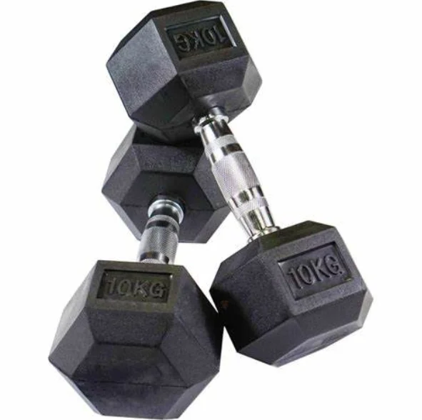 

Hot Sale Gym Dumbells Hex Rubber Coated for Fintess Hex Dumbbells, Custom color