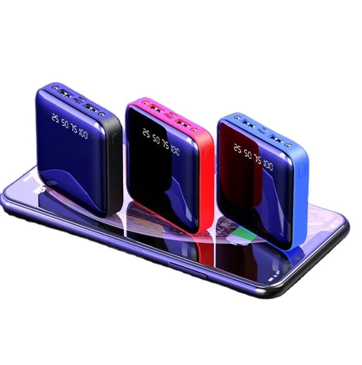 

Quick Charge Powerbank Battery Power Banks 20000mah with LED Display 2.1A Output, Red/blue/black