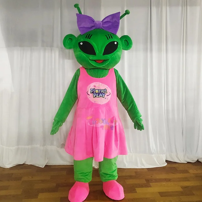 High Quality Custom Alien Mascot Costume for Party Cosplay Unisex Adult Green alien Mascot Costume for Sale