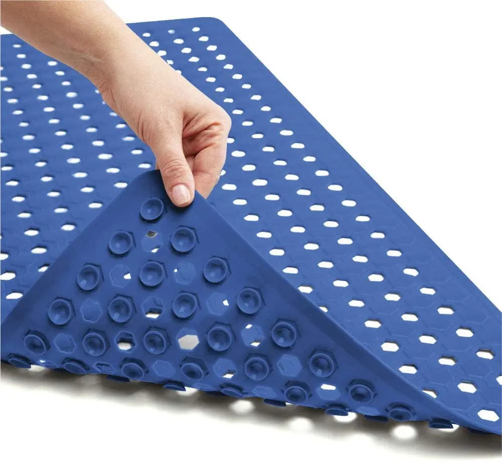 

Machine Washable Extra Large Bathtub Mats with Drain Holes and Suction Cups Bath Tub and Shower Mat