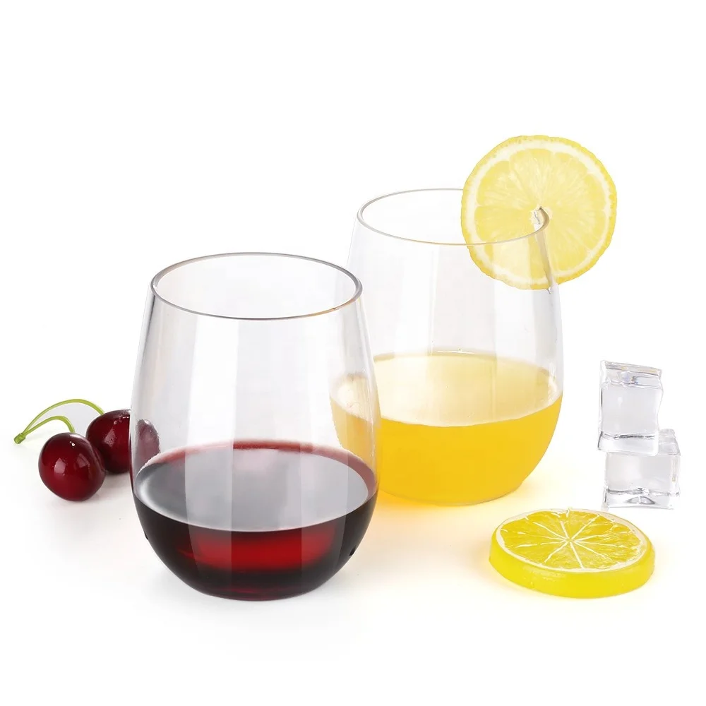
Factory Wholesale Custom Wine glasses 100% Tritan Plastic Unbreakable Wine Glass 