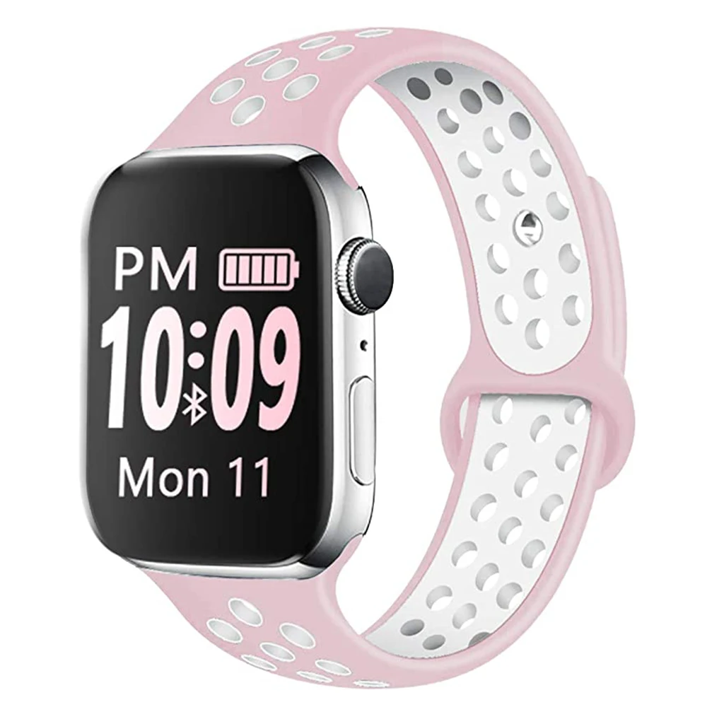 

Luxury Soft Rubber Silicone Watch Bands For Apple Sports Band Replacement Wristband Strap  Watch Bands, Many color can choose