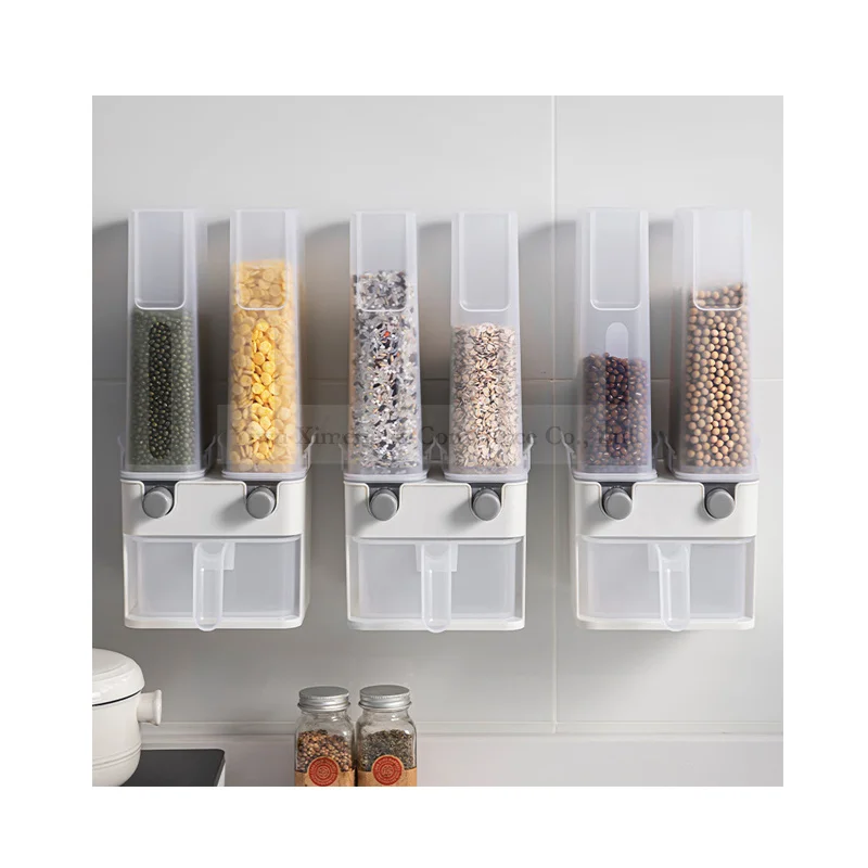 

Whole Grain Storage Box Kitchen Food Grade Plastic Compartment Airtight Cans Beans Drain Storage Tanks