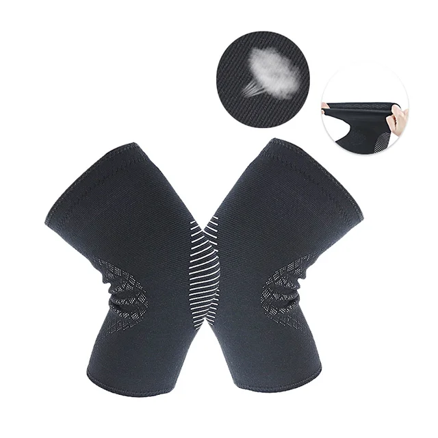 

JOGHN OEM ODM elbow & knee pads 3D Knitted Elastic Nylon support Sleeve Compression Sports knee brace, Black