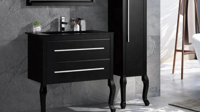 Black Metal Frame Bathroom Vanity