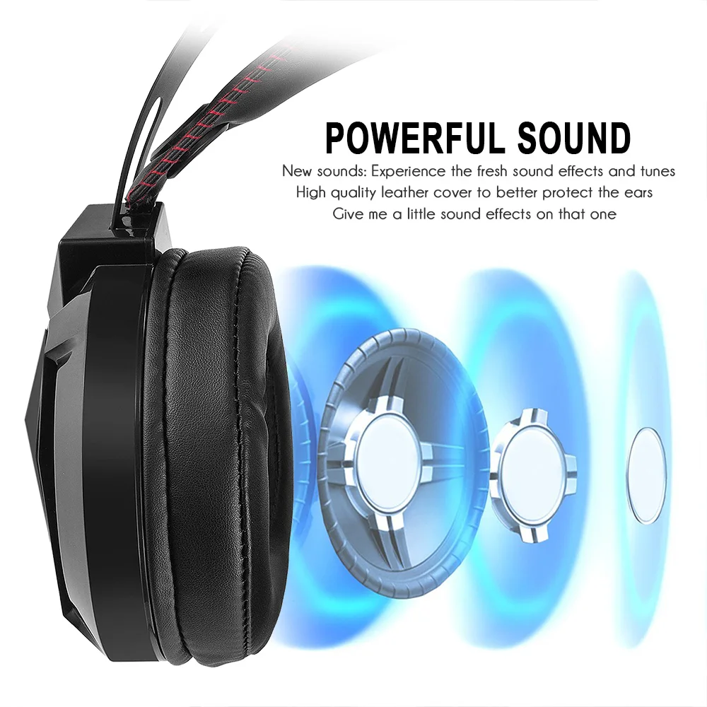 ONIKUMA M180 PRO Noise Canceling E-Sport 3.5mm Wired Gaming Headset with Mic LED Lights