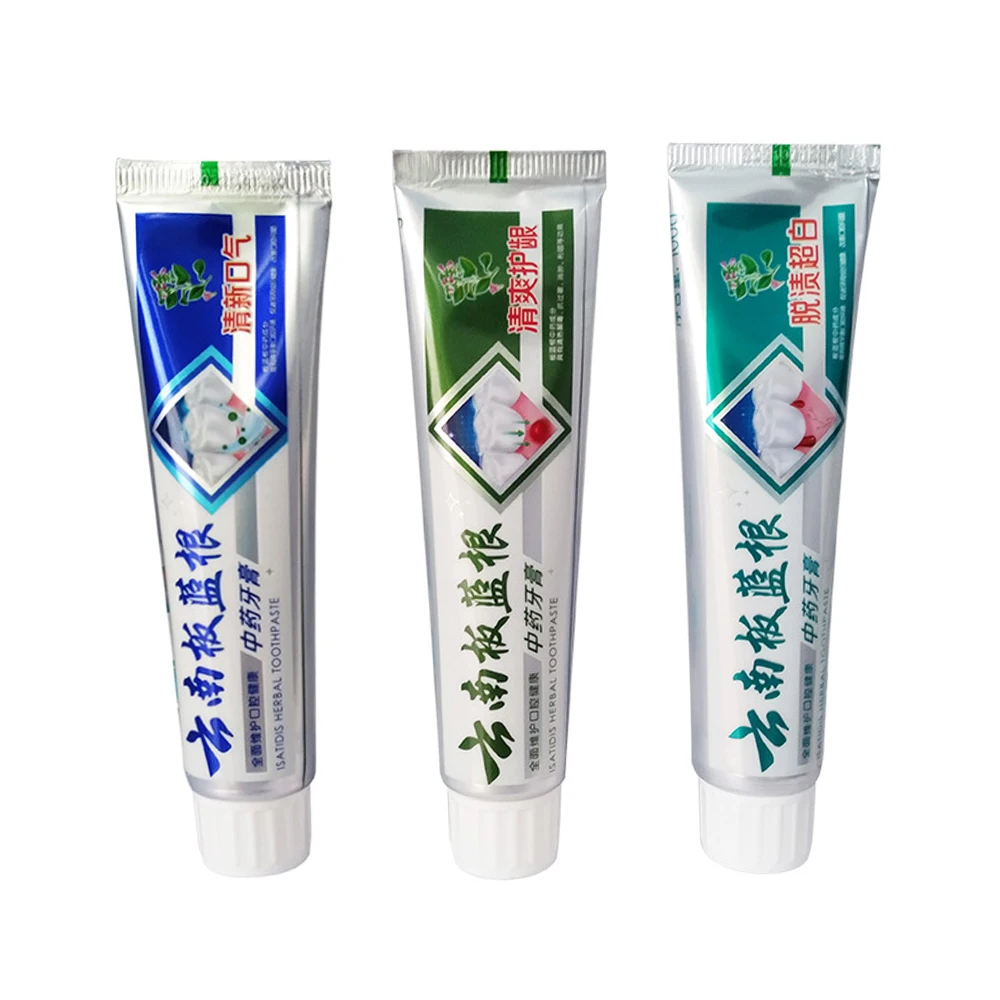 

Hot selling 100g banlangen chinese medicine toothpaste for fresh breath