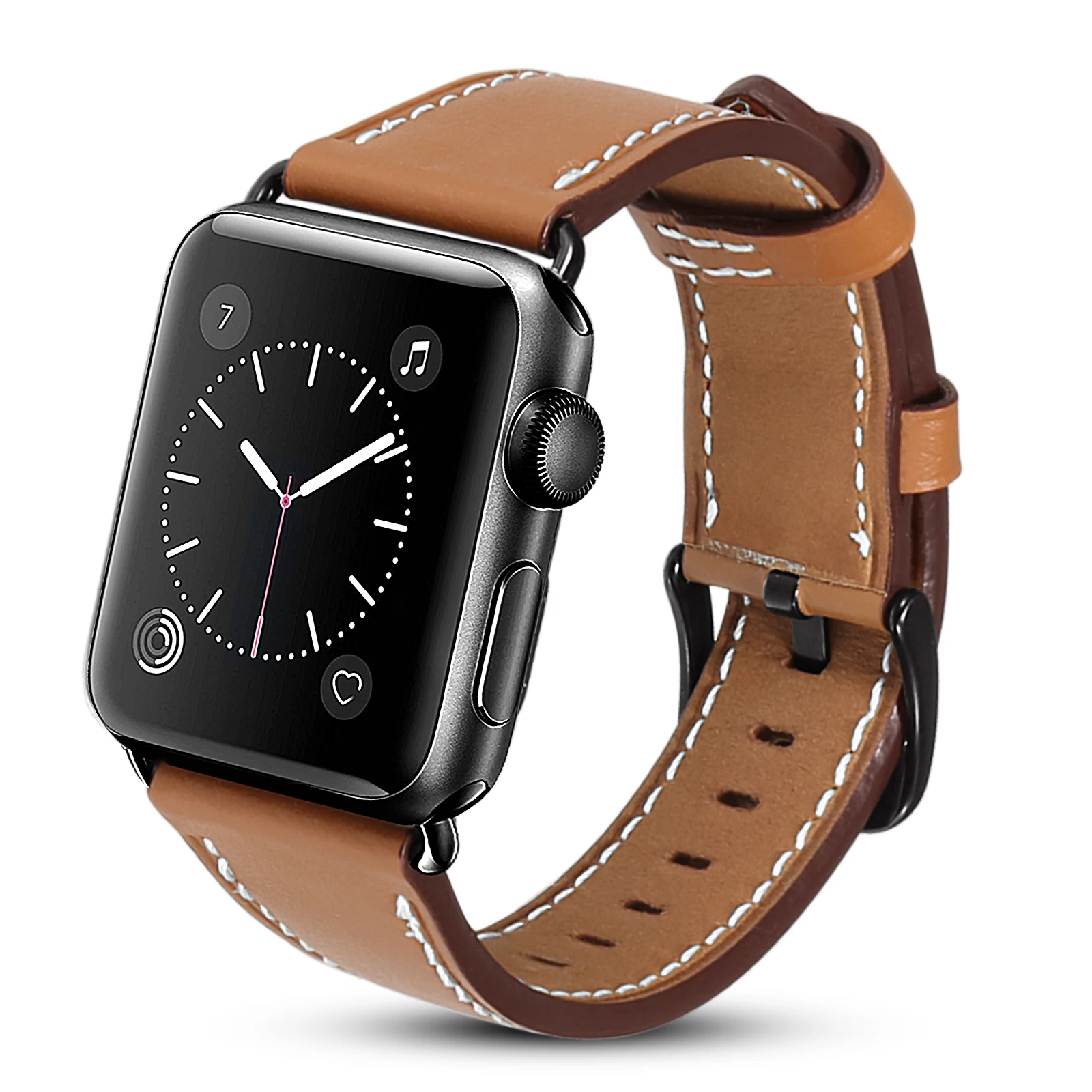 

SKYLET PU Leather Band Wrist Replacement Watch Strap For Herms Correa Apple Iwatch