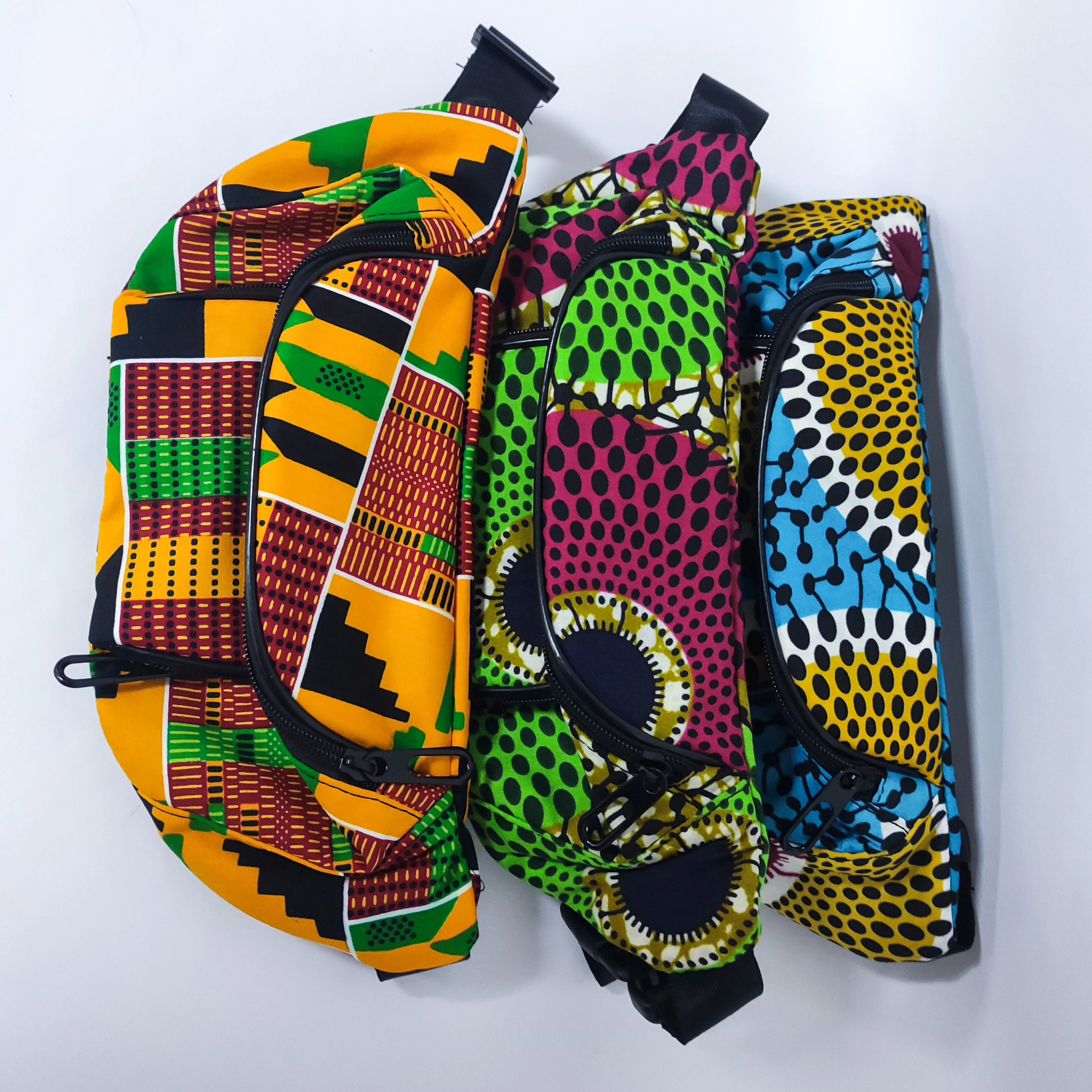 

African printed fashion bag adjustable length on hand factory women colorful zipper bag Promotional Bag, Customized